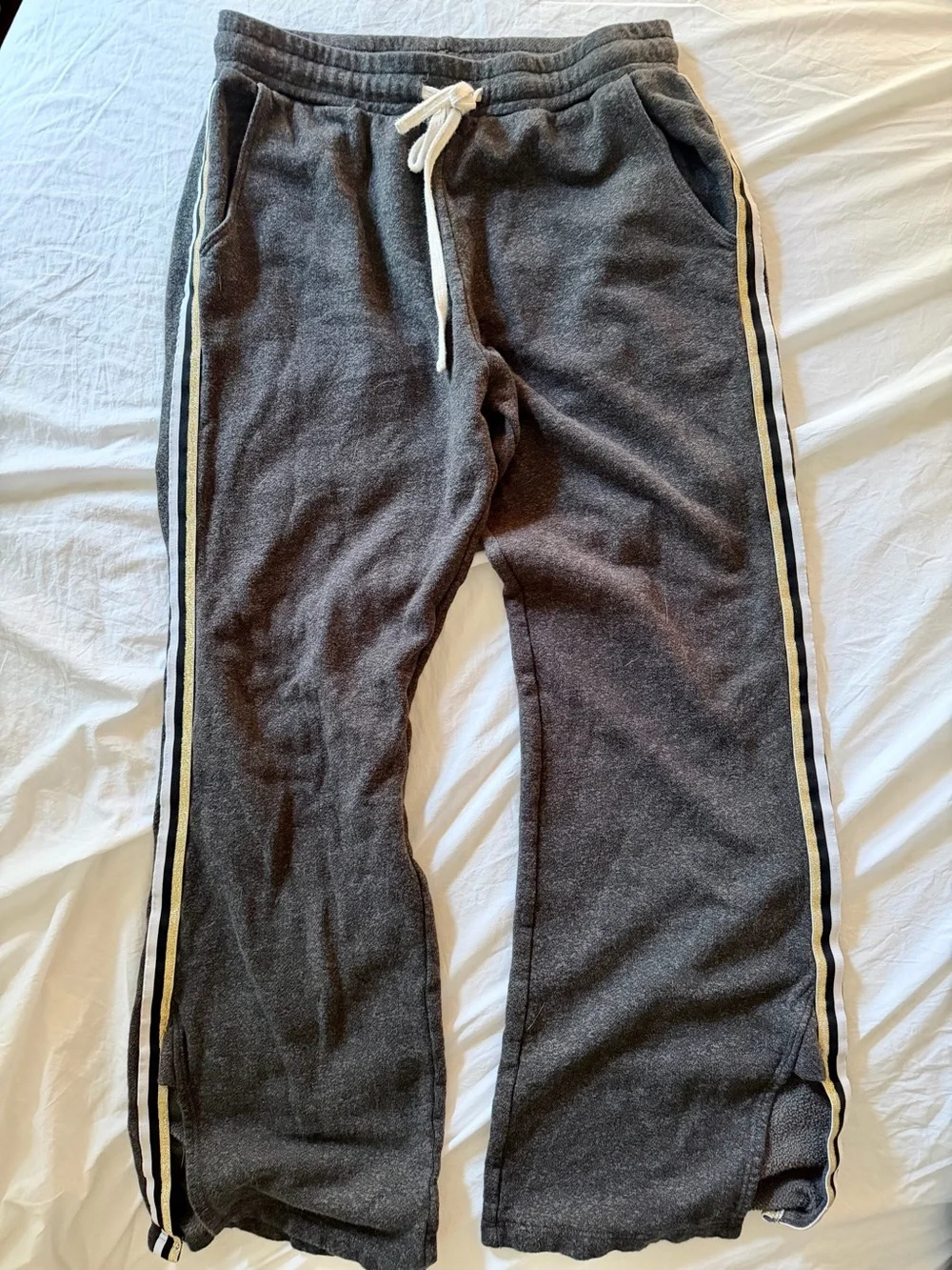 Sundry Dark Gray Joggers with Side Stripes